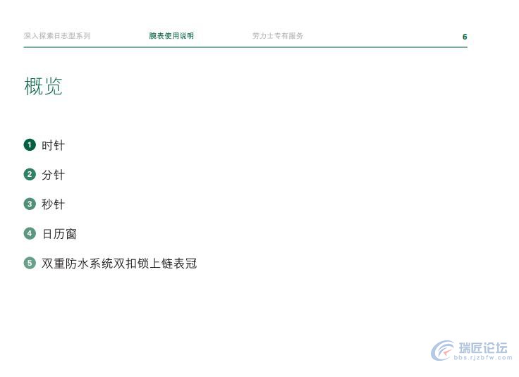劳力士手表说明书-日志型系列