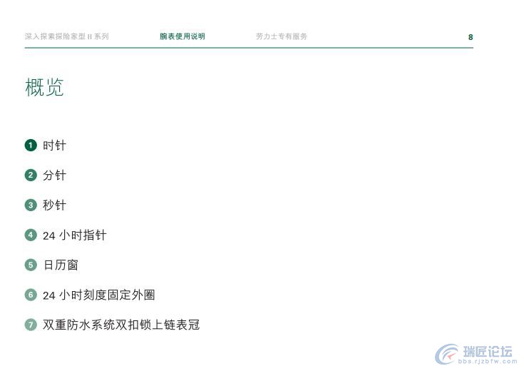 劳力士手表说明书-探险家型II系列