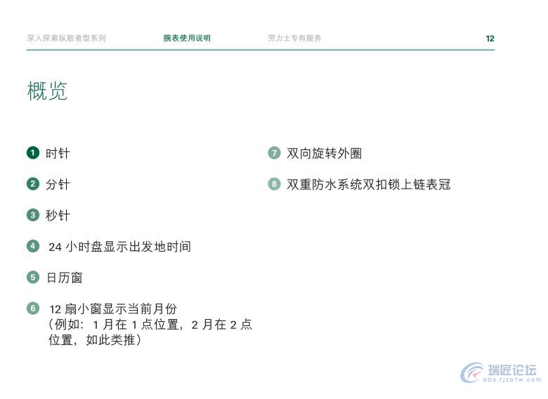 劳力士手表说明书-纵航者型系列