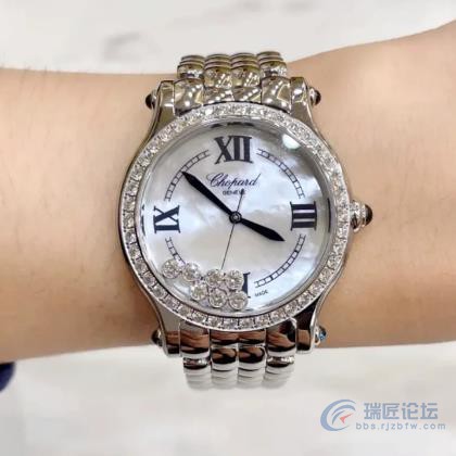 新入手的Chopard萧邦快乐钻石腕表