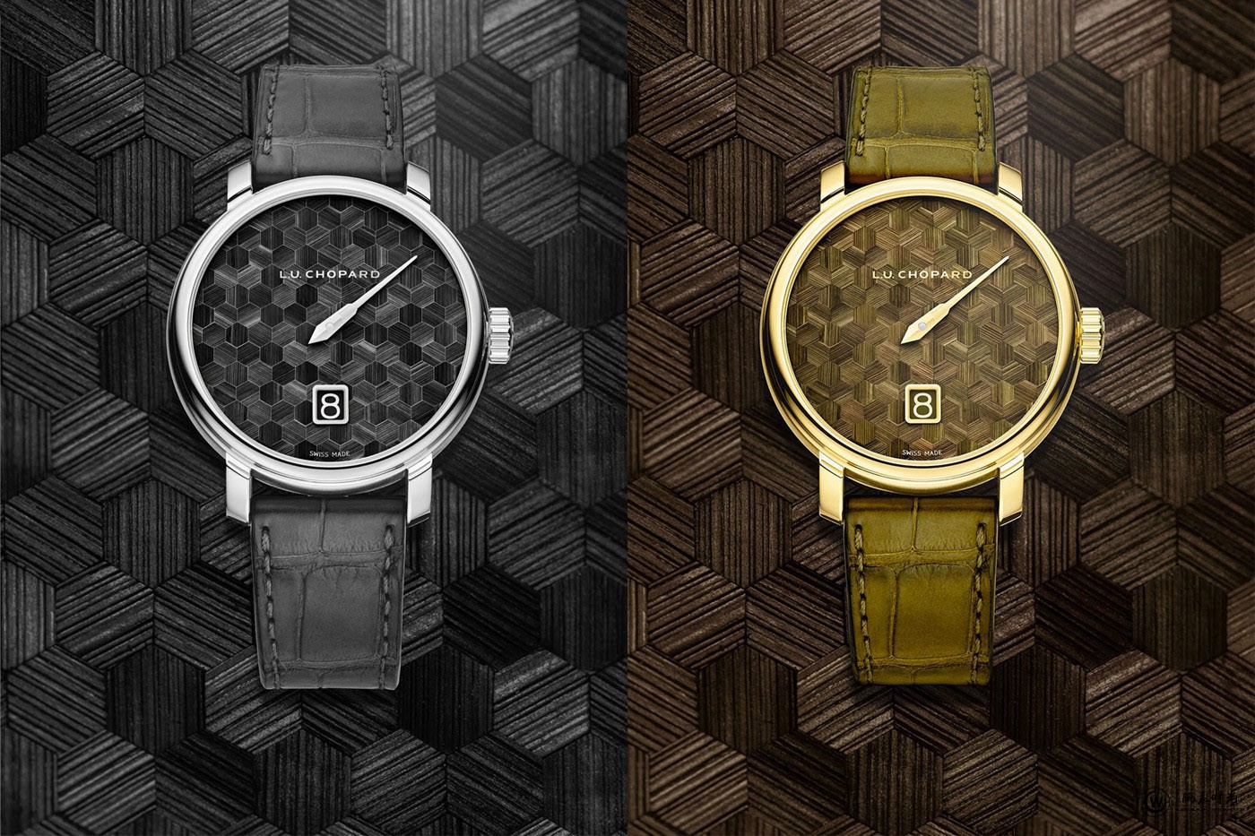 Chopard萧邦推出两款全新L.U.C Quattro Spirit 25麦秆细工镶嵌腕表