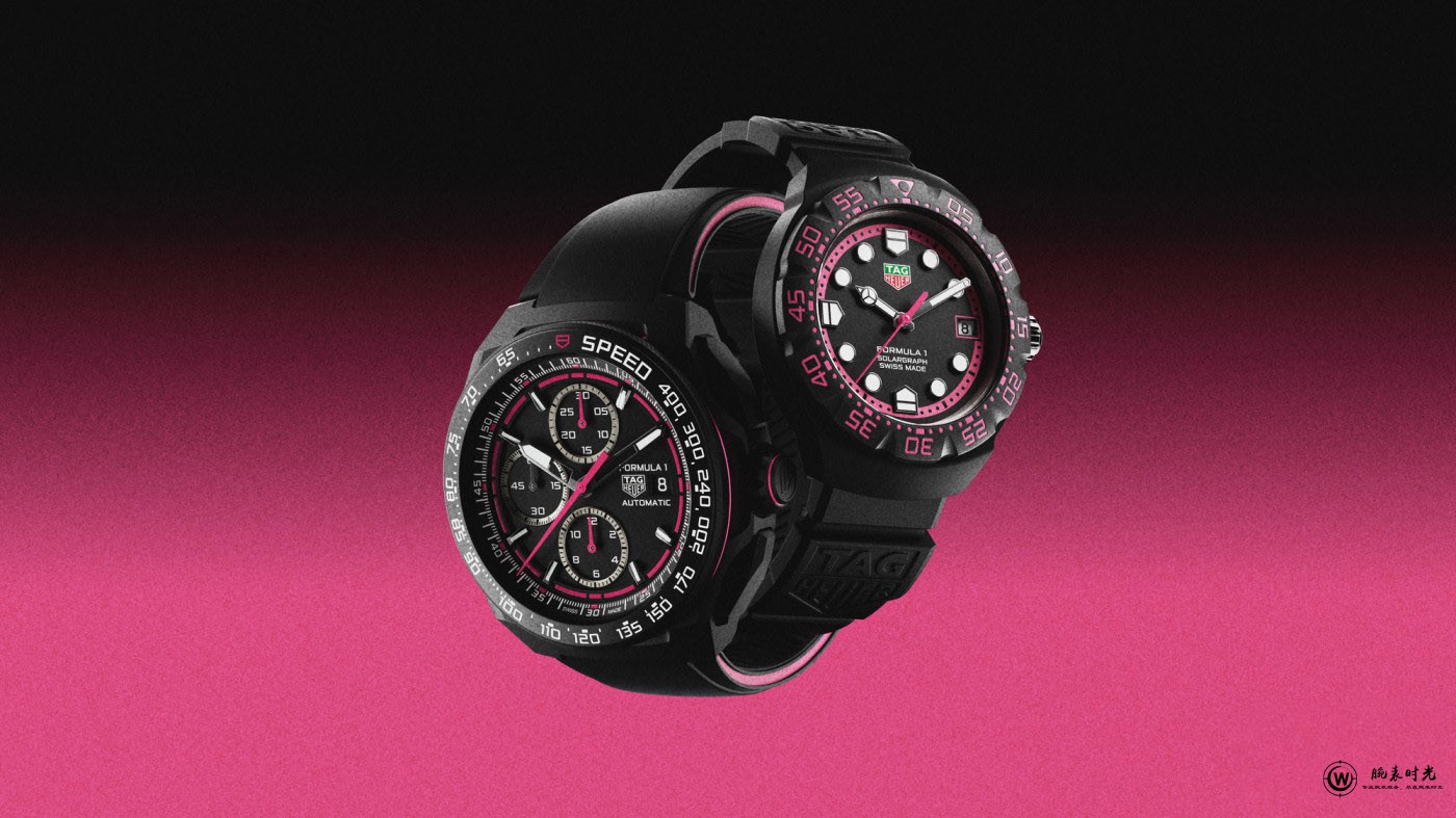 TAG Heuer泰格豪雅推出全新F1系列腕表 黑粉撞色 演绎赛道锋芒