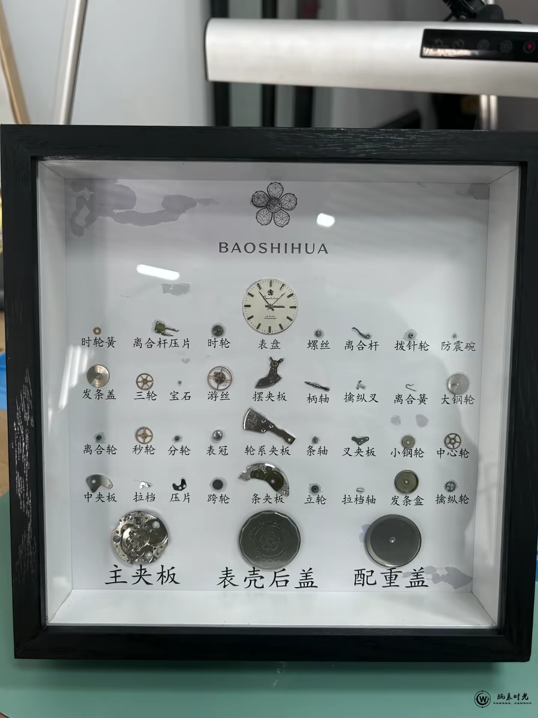 机械腕表机芯零件示意图及名称详解 - 梅花表