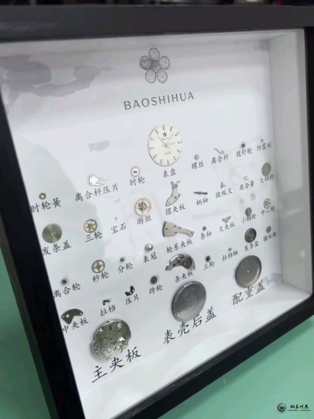 机械腕表机芯零件示意图及名称详解 - 梅花表