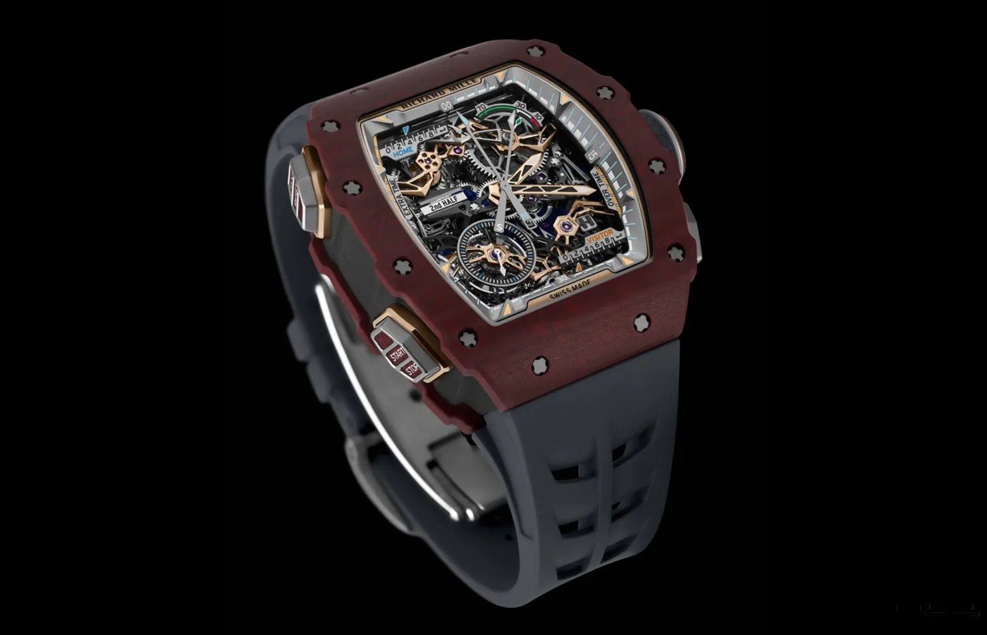 理查米尔推出两款RM 41‑01手动上弦陀飞轮飞返计时足球限量版腕表